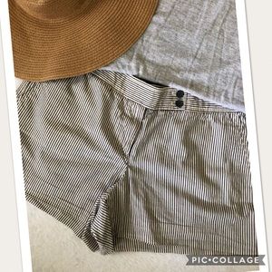 J Crew Striped Cotton Shorts